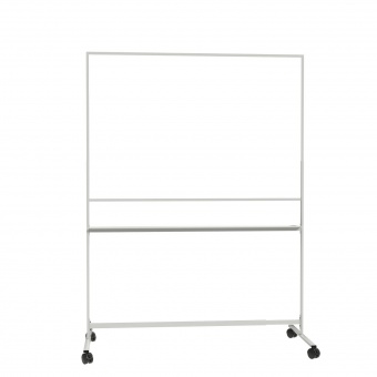 Fahrbare Tafel, Stahlemaille weiß, 100x150x67 cm HxBxT Fahrbare Tafel, Stahlemaille weiß, 100x150x67 cm HxBxT